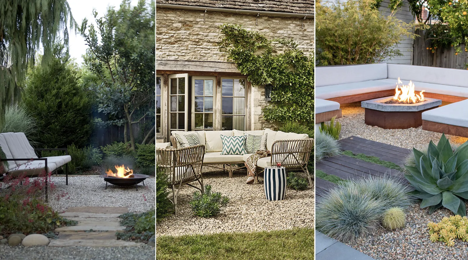 Fire pit terrace seating